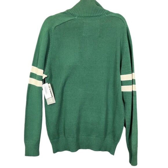 NWT Bruzer Michigan State Spartans Pullover 1/4 Zip Sweater Green White Size Med - Picture 6 of 13